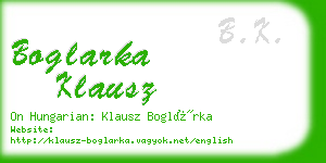 boglarka klausz business card